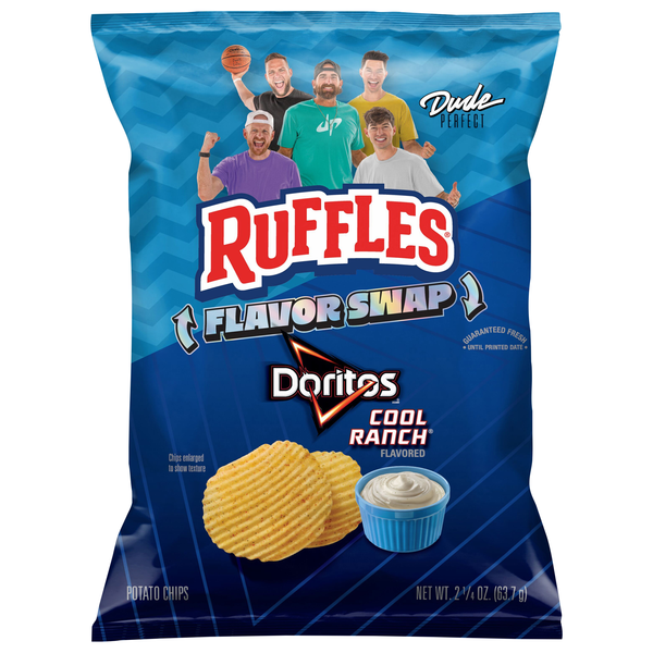 Ruffles Flavor Swap Doritos Cool Ranch Potato Chips