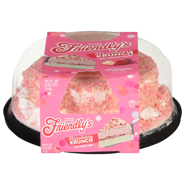 Friendly's Strawberry Krunch Ice Cream Cake Frozen