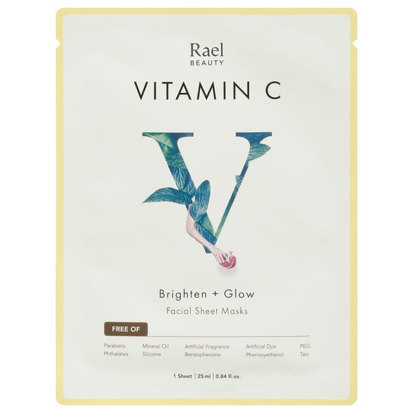 Rael Brighten + Glow Vitamin C Facial Sheet Masks