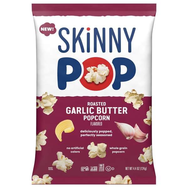 SkinnyPop Gluten Free Roasted Garlic Butter Popcorn