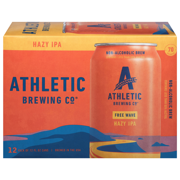 Athletic Brewing Co Free Wave Hazy IPA Non-Alcoholic Brew - 12 pk