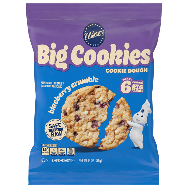 Pillsbury Big Cookies Blueberry Crumble Cookie Dough