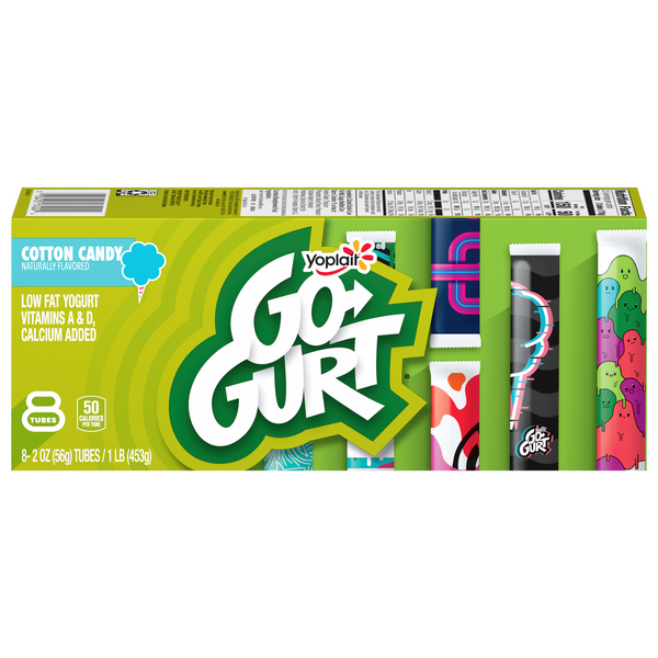 Save on Yoplait GoGURT Cotton Candy Low Fat Yogurt Tubes 8 ct Order