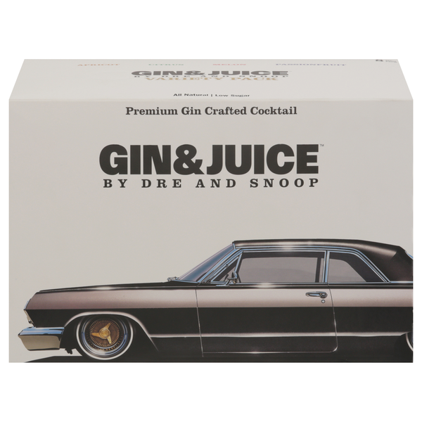 Gin & Juice by Dre & Snoop Gin Crafted Cocktail Variety Pack - 8 pk