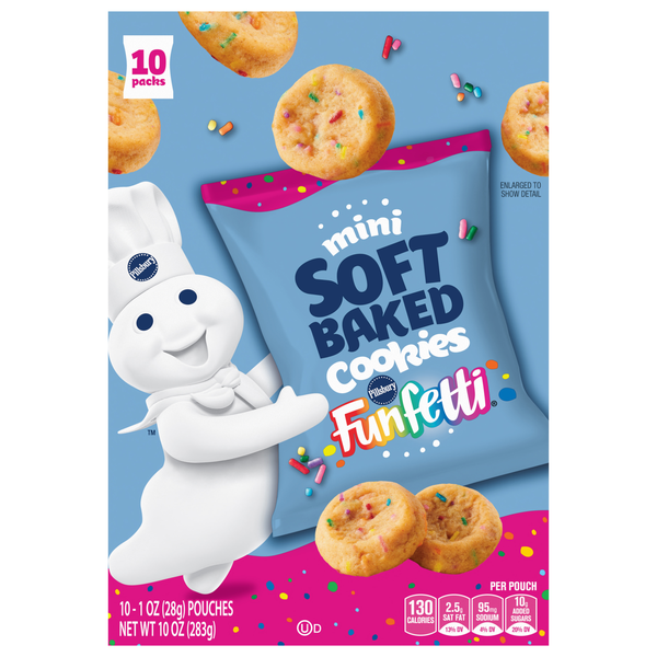 Pillsbury Mini Soft Baked Funfetti Cookies - 10 ct
