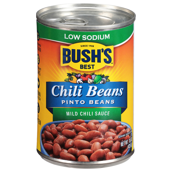 Bush's Best Low Sodium Pinto Chili Beans in Mild Sauce