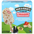Ben & Jerry's Strawberry Cheesecake Ice Cream Bars - 4 ct