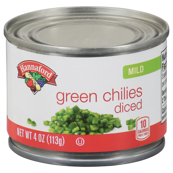 Hannaford Diced Mild Green Chilies