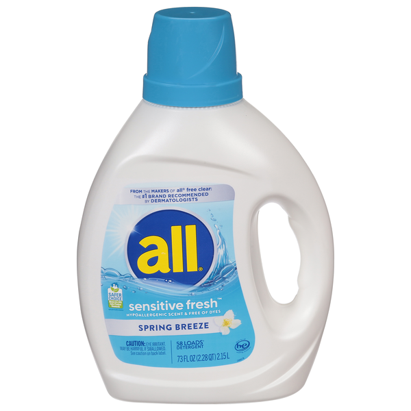 all Sensitive Fresh Spring Breeze Scent Liquid Laundry Detergent