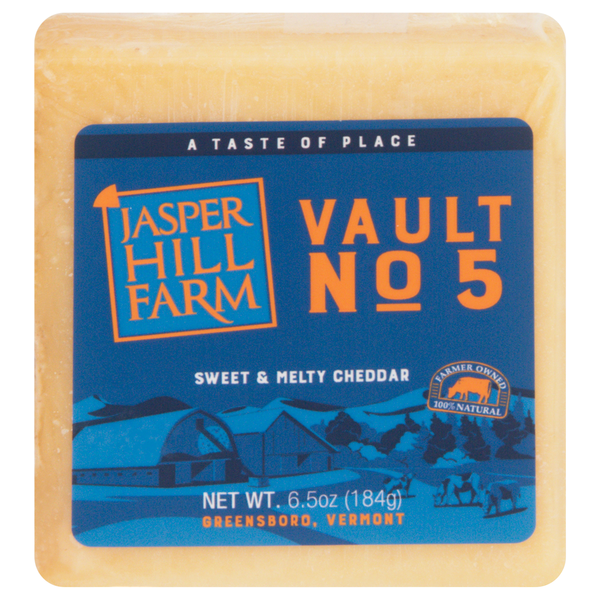 Jasper Hill Farm Vault Sweet & Melty Cheddar Cheese Block
