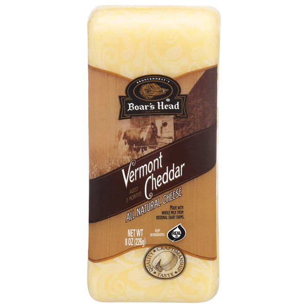 Boar's Head Natural Aged Vermont White Cheddar Cheese Block