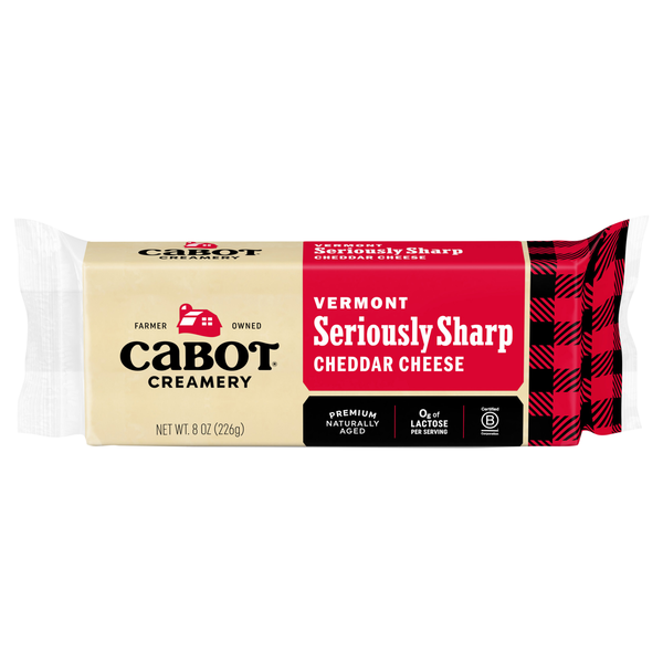 Cabot Creamery Aged Vermont Seriously Sharp White Cheddar Cheese Block