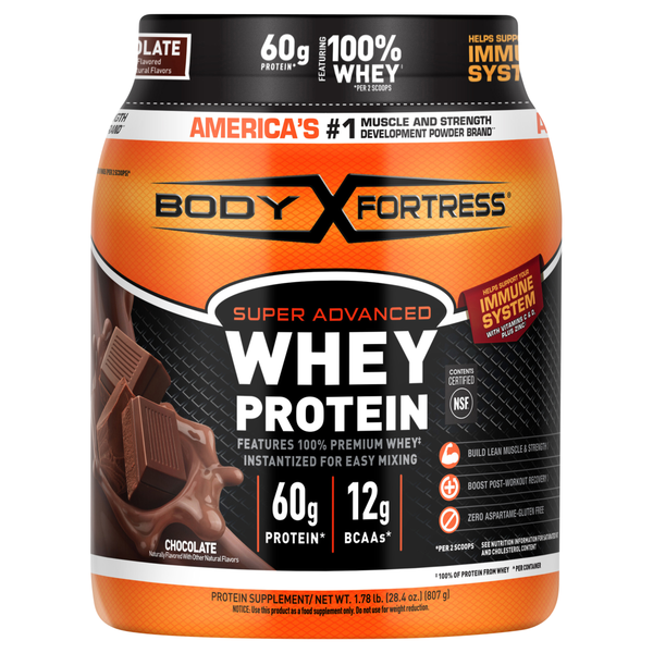 Body Fortress Super Advanced Chocolate 30g Whey Protein Powder