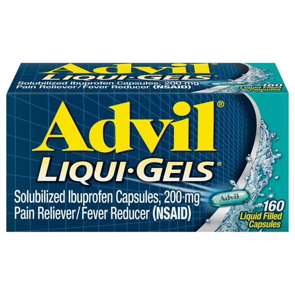 Advil Liqui-Gels Ibuprofen Pain Relief 200 mg Liquid Filled Capsules