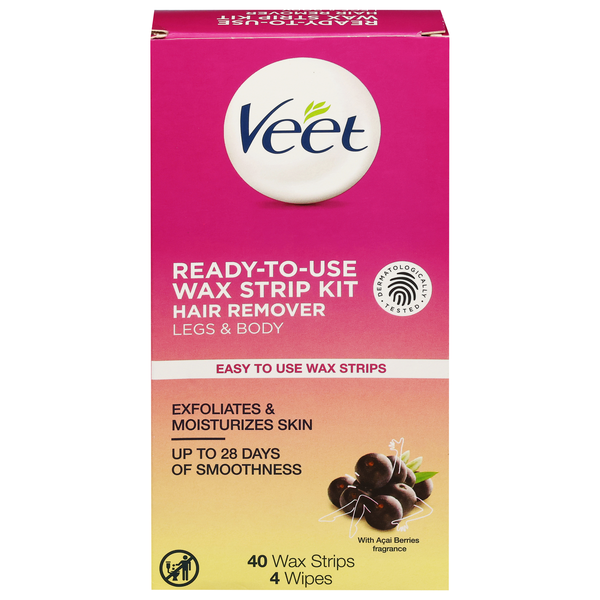 Veet Ready to Use Legs & Body Wax Strip Kit