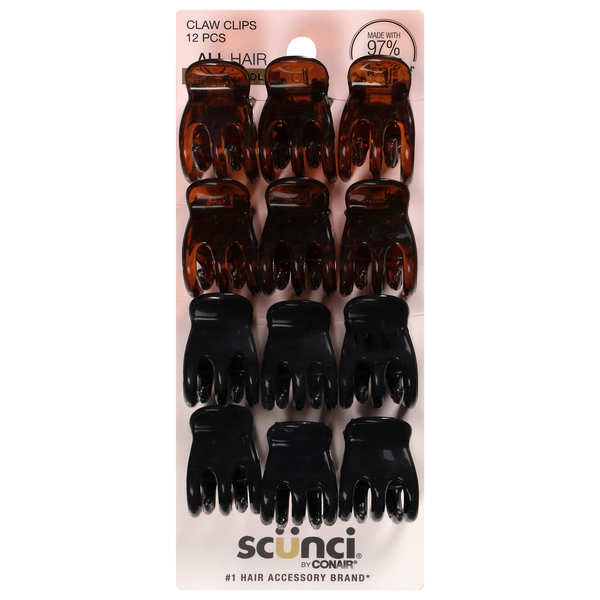 Scunci All Hair All Day Hold Claw Clips