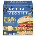 Actual Veggies Black Bean Cheddar Veggie Burger - 4 ct Frozen