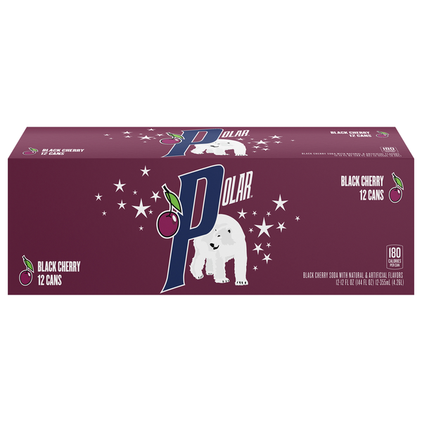 Polar Caffeine Free Black Cherry Soda - 12 pk
