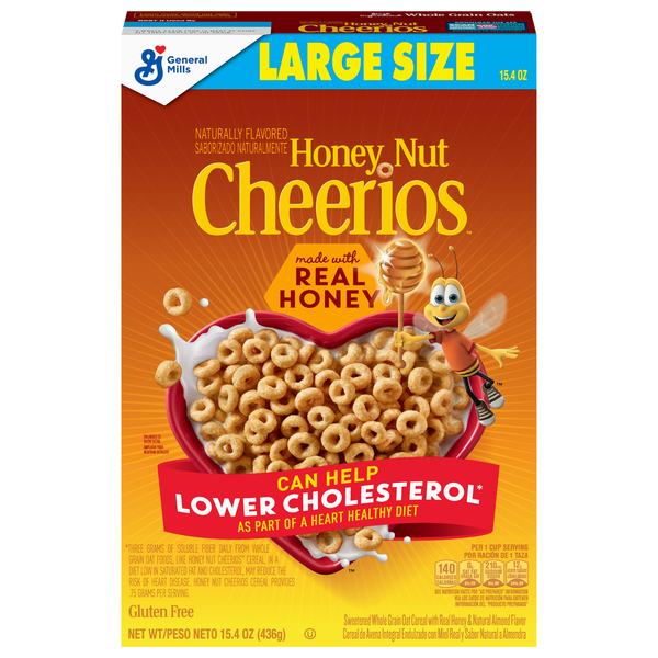 Cheerios Gluten Free Honey Nut Whole Grain Oat Cereal Large Size