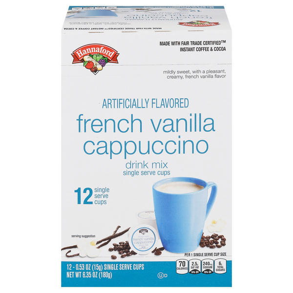 Hannaford French Vanilla Cappuccino Flavored Drink Mix Single Serve Cups