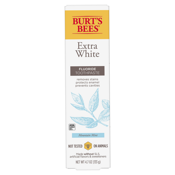 Save on Burt's Bees Extra White Whitening Toothpaste Mountain Mint