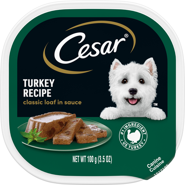 CESAR Classic Loaf in Sauce Turkey Recipe Adult Wet Dog Food