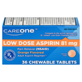 CareOne Low Dose Aspirin Regimen Pain Relief 81 mg Orange Chew Tablets