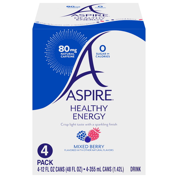 Aspire Mixed Berry Aspire Healthy Mixed Energy Drink - 4 pk