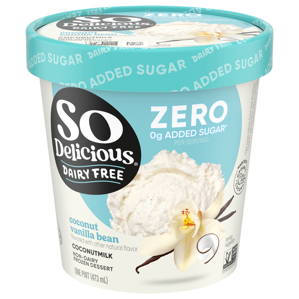 So Delicious Dairy Free No Sugar Added Vanilla Bean Coconutmilk Dessert