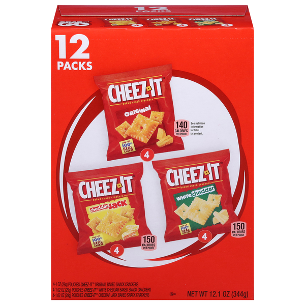 Cheez-It Baked Crackers Variety Packs - 12 ct