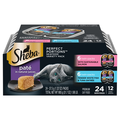 SHEBA Perfect Portions Pate Seafood Variety Wet Cat Food - 12 Twin Packs