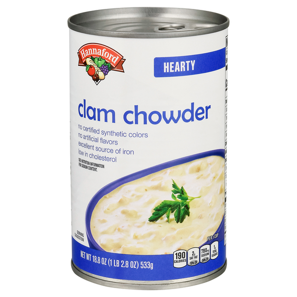 Hannaford Hearty Clam Chowder Soup