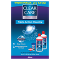 Ciba Clear Care Solution Cleaning & Disinfecting Soft/RGP Lenses - 2 ct