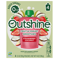 Outshine Strawberry Coconut Fruit & Yogurt Smoothies Pouches - 4 ct