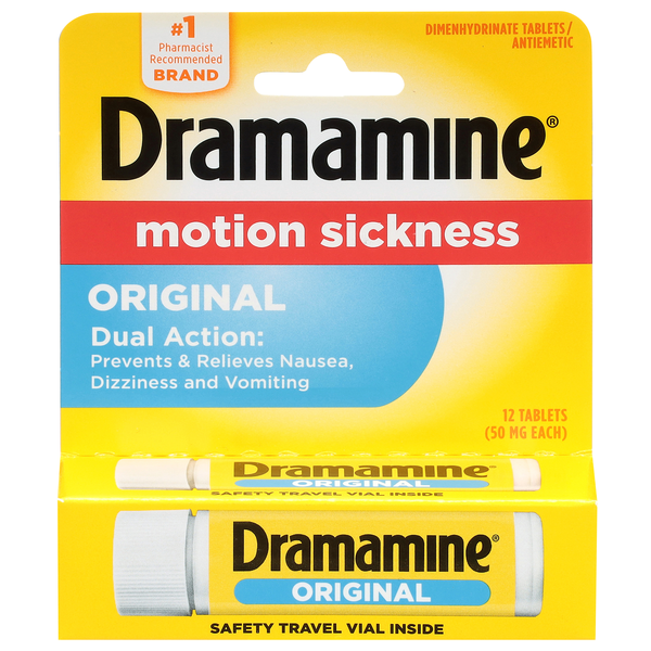 Dramamine Motion Sickness Relief Dual Action Formula Original Tablets