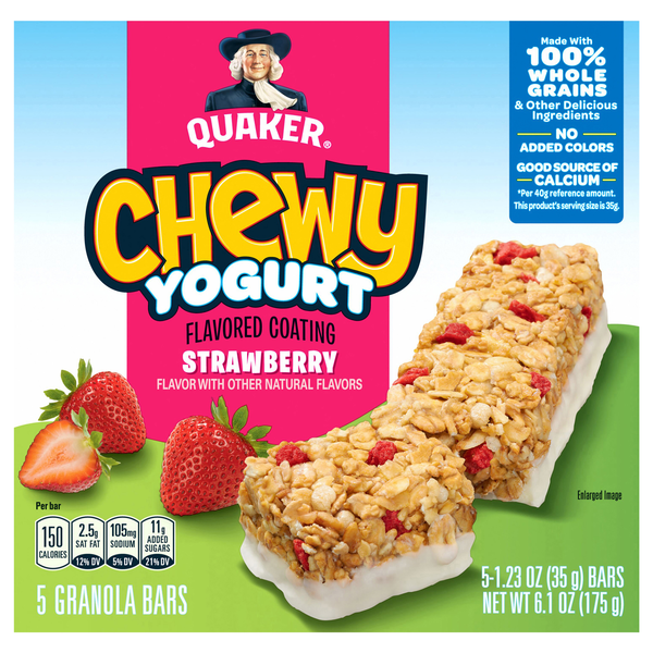 Quaker Chewy Yogurt Granola Bars Strawberry - 5 ct
