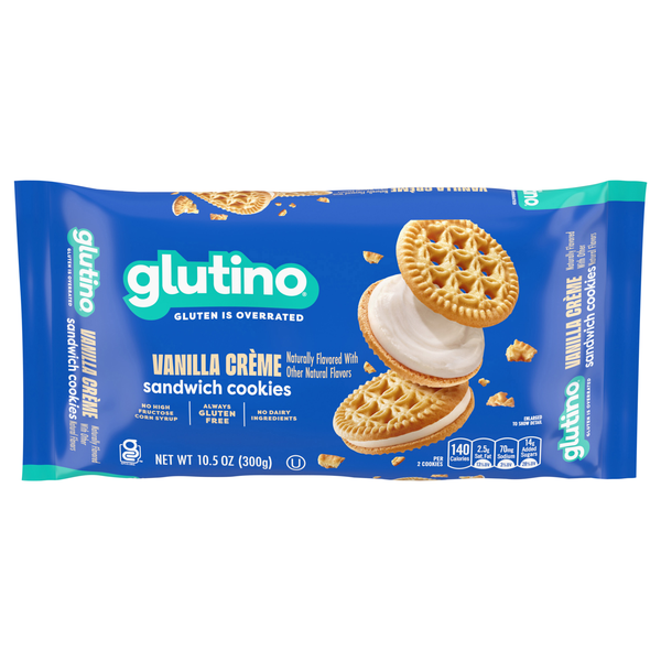 Glutino Gluten Free Vanilla Creme Sandwich Cookies