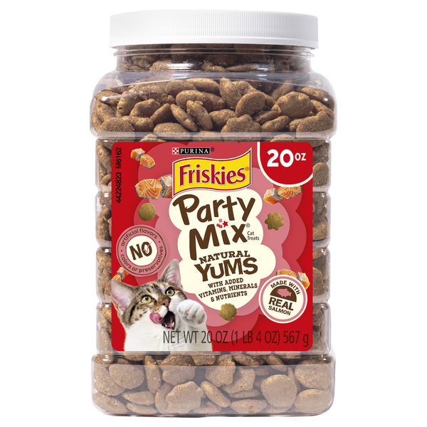 Friskies Natural Yums Party Mix with Real Salmon Cat Treats