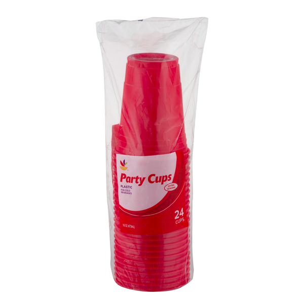 Our Brand Plastic Party Cups for Cold Beverages 16 oz