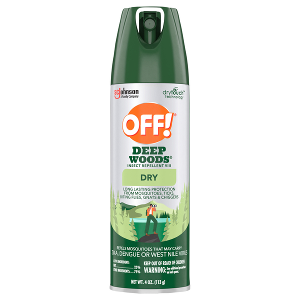 OFF! Deep Woods Dry Insect Repellent VIII 25% Deet Aerosol