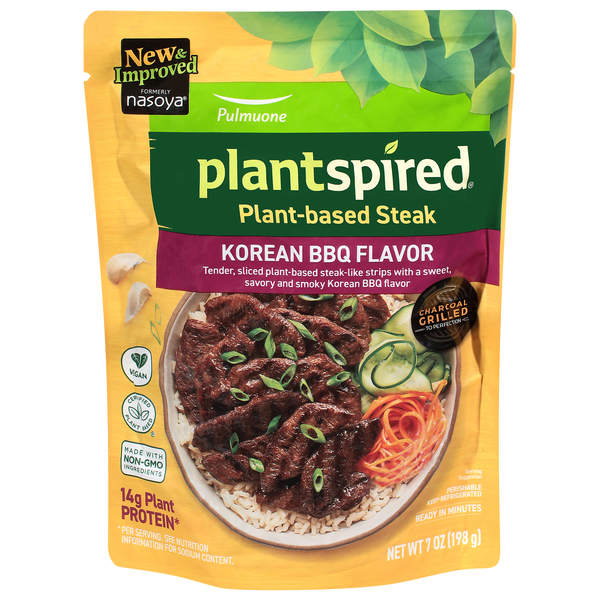 Pulmuone Plantspired Plant-Based Vegan Korean BBQ Flavor Steak Strips