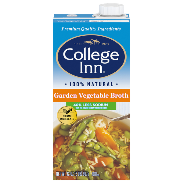 College Inn 100% Natural 40% Less Sodium Garden Vegetable Broth