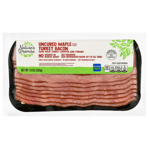 Nature's Promise Maple Uncured Turkey Bacon Sliced