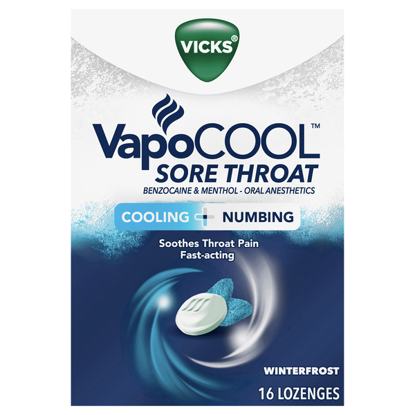 Vicks VapoCOOL Winterfrost Flavored Sore Throat Lozenges
