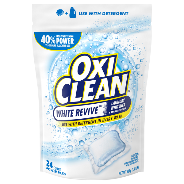 OxiClean White Revive Power Paks Laundry Whitener & Stain Remover - 24 ct