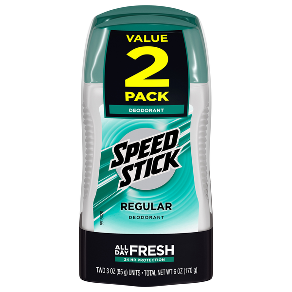 Speed Stick Regular Aluminum Free Deodorant Stick 3 oz/2 ct