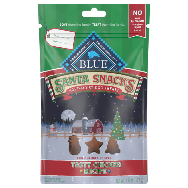 Save on Blue Santa Snacks SoftMoist Dog Treats Tasty Chicken Recipe