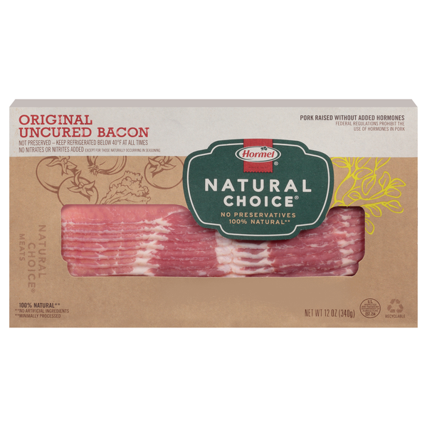 Hormel Natural Choice Original Uncured Bacon Sliced