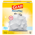 Glad ForceFlex Fragrance Free Tall Kitchen Drawstring Bags 13 Gallon