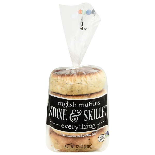 Stone & Skillet Everything English Muffins - 4 ct